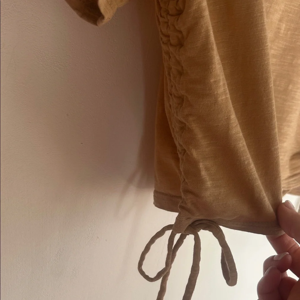 Universal Thread Brown Crop Top with Side Ties - Picture 3 of 4